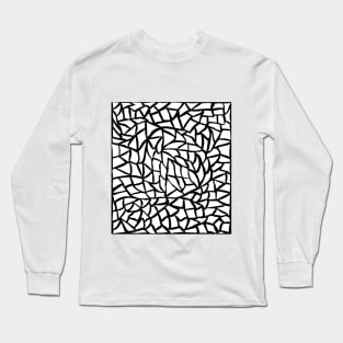 Black and white abstract mosaic print Long Sleeve T-Shirt